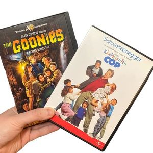 2 dvds -The Goonies & Kindergarten Cop